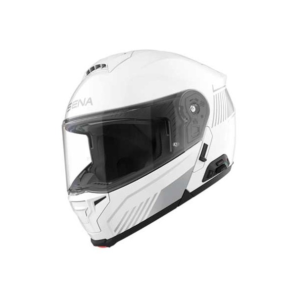 SENA Sena specter smart flip-up helmet w mesh comms glossy white small
